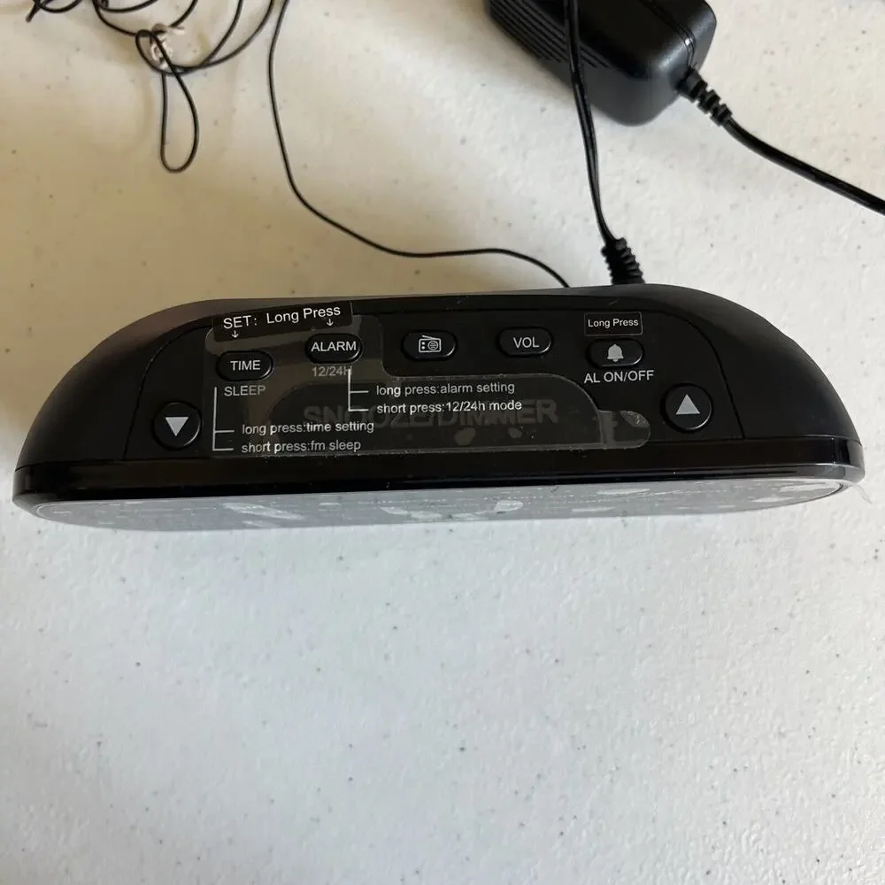 Anjank Digital Radio Alarm Clock With Big Number Display Never Used New